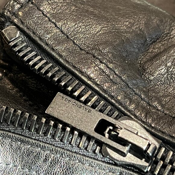 Balenciaga Women’s Classic Leather Biker Jacket - Picture 12 of 13